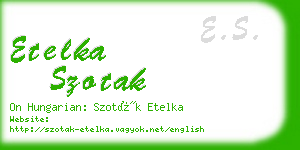 etelka szotak business card